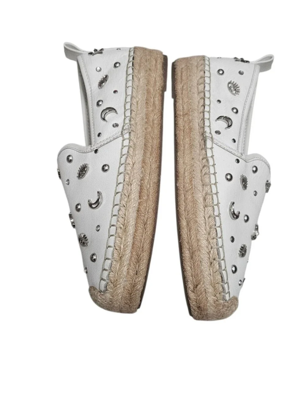 Rebecca Minkoff Stud Espadrilles Leather White